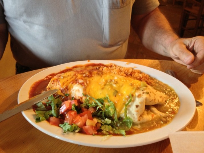 Ranchos Plaza Grill - Pork Adovado Burrito