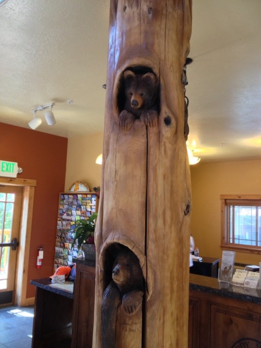 Cowboy Village Office - Carved pillar